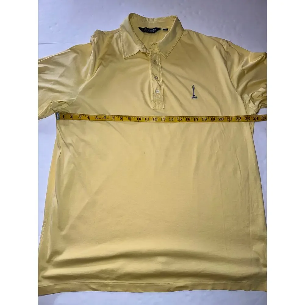 Polo Golf Ralph Lauren Shirt Mens Yellow XL Short Sleeve Lamp Post Collection